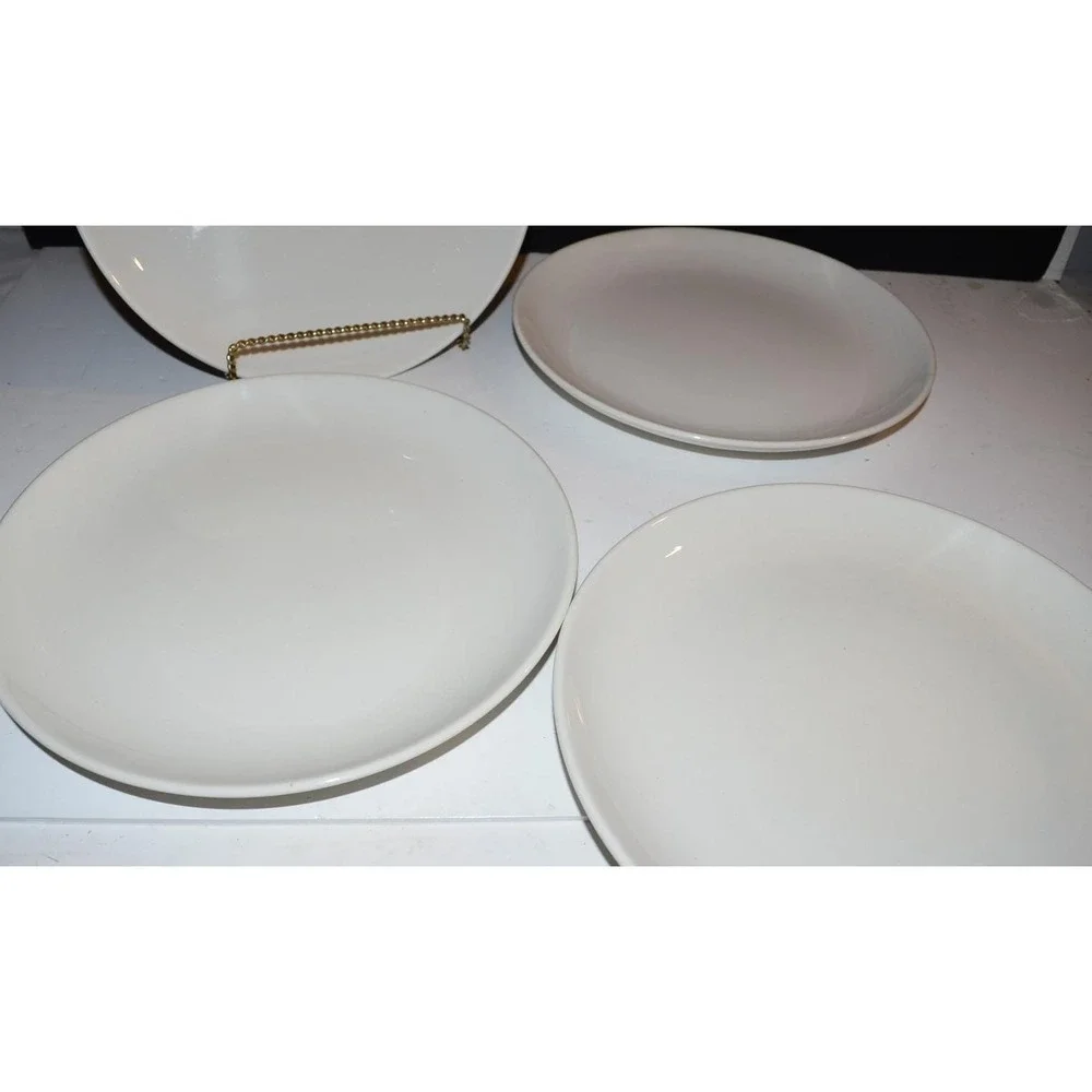 Vtg‎ Russel Wright Iroquois  White Dinner Plate  4 pc set  10